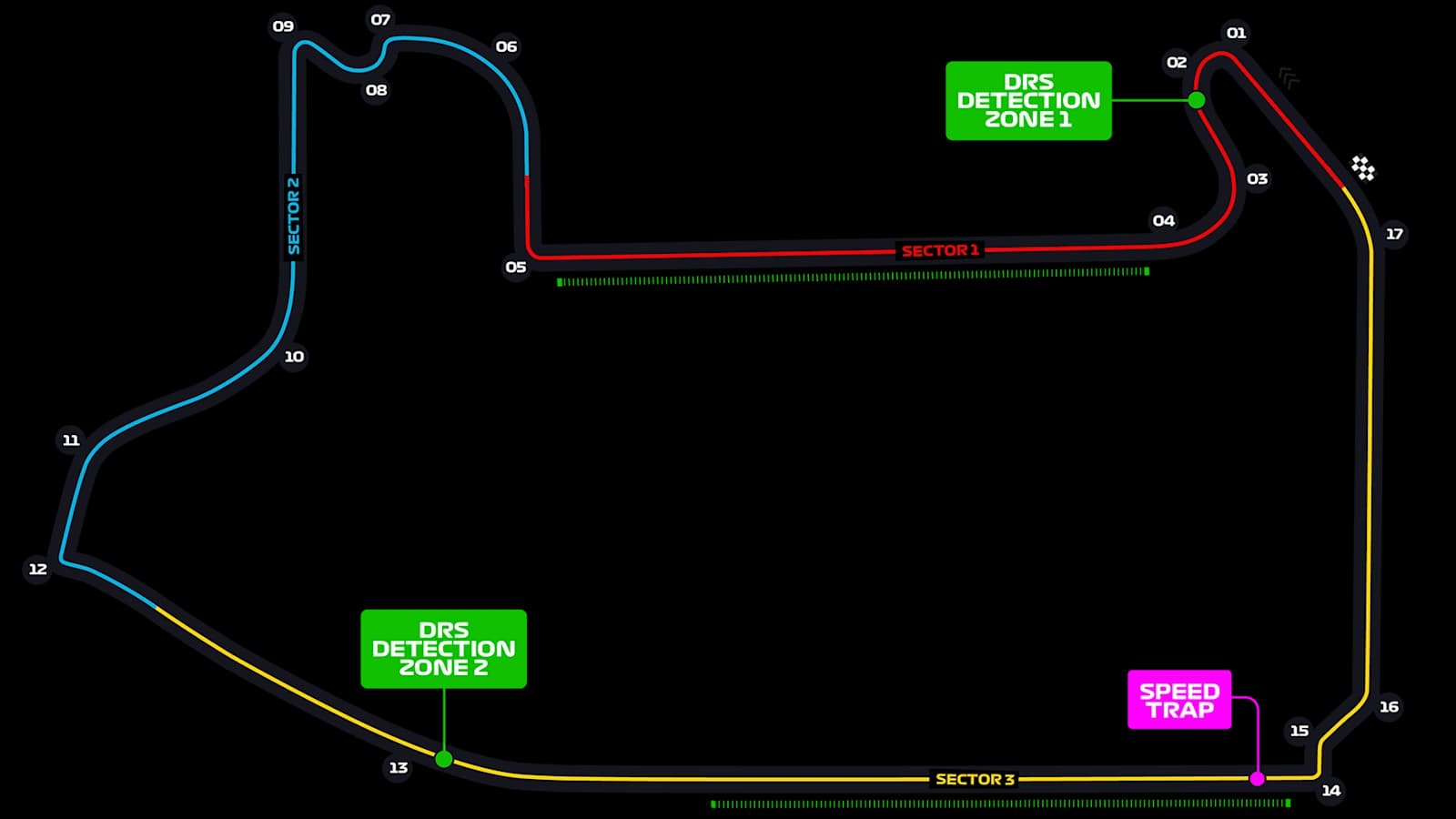 Официальная схема трассы Las Vegas Strip Street Circuit